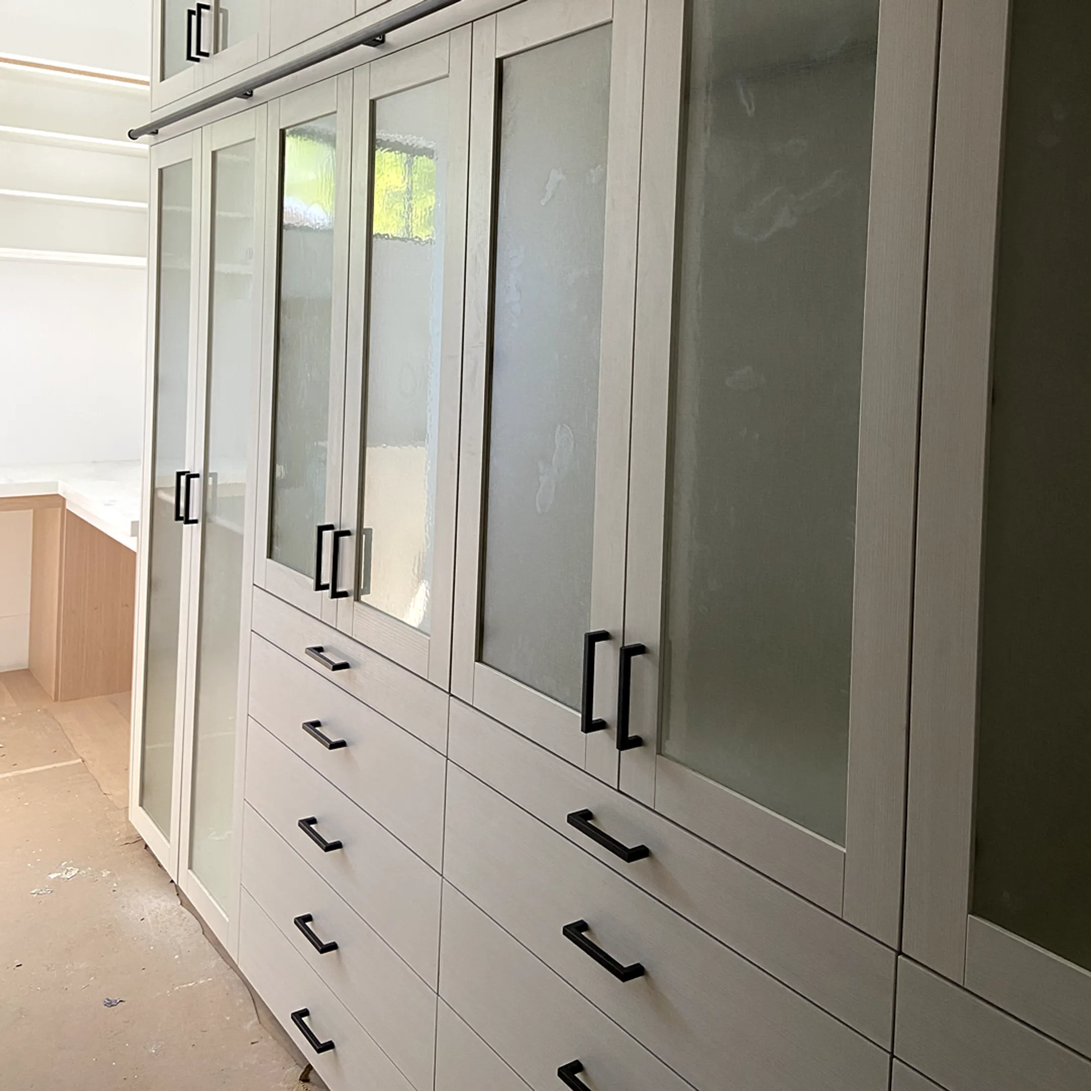 Murphy wall bed in a modern home office