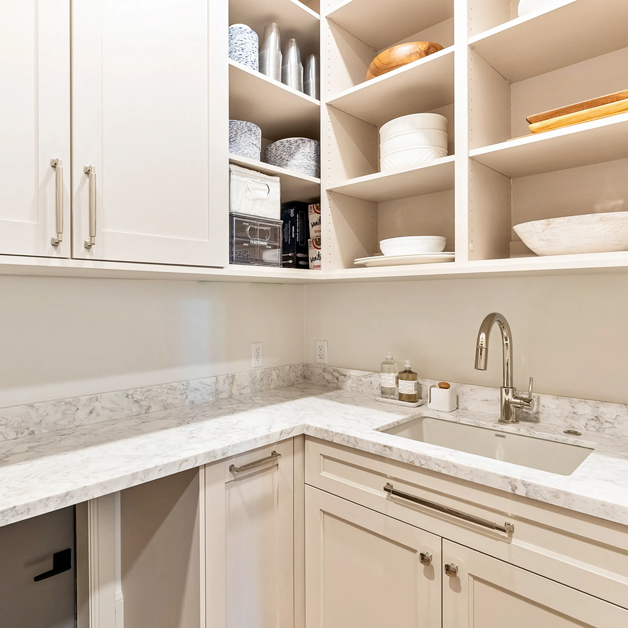 Custom kitchen cabinets with modern finishes