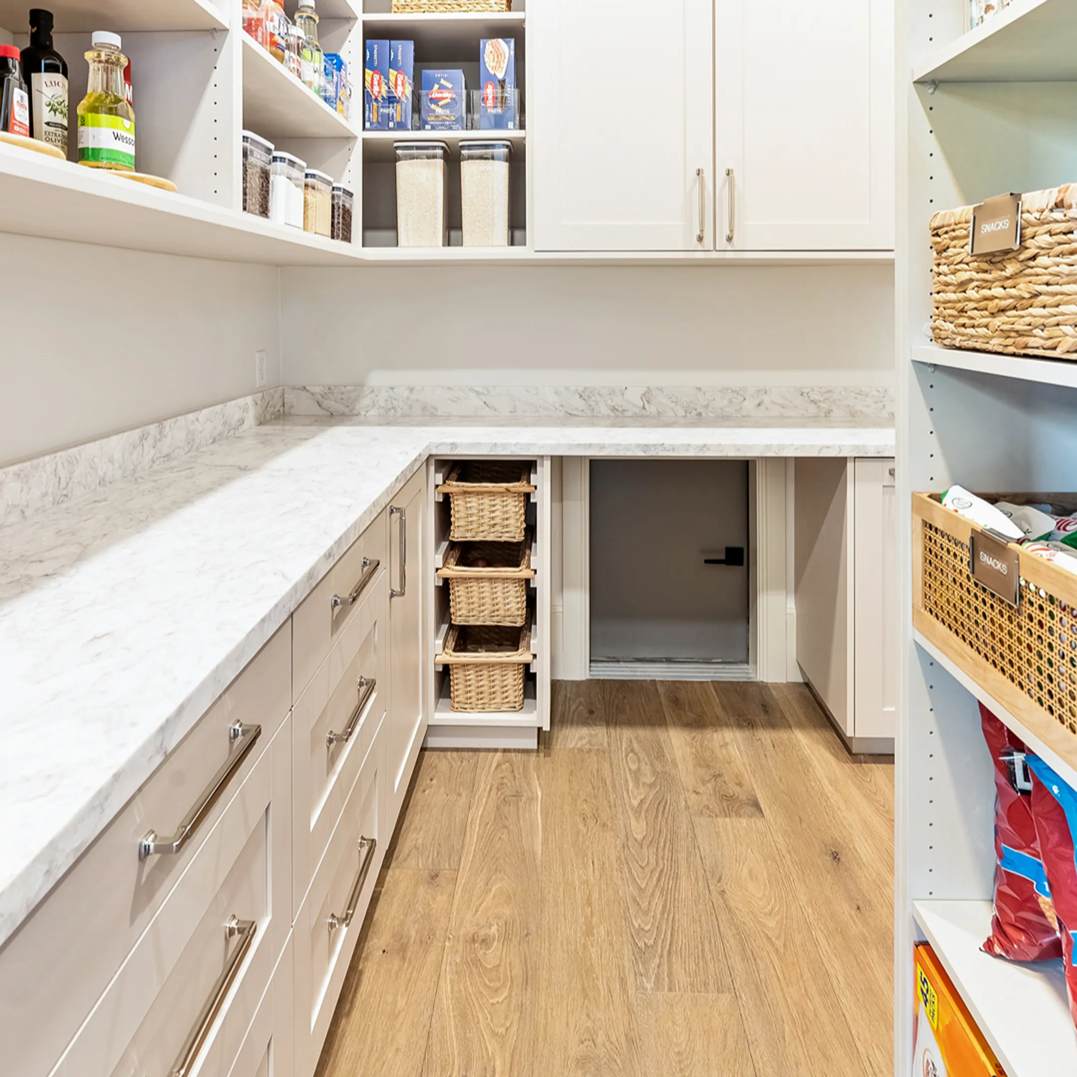 Custom kitchen cabinets in a finished home