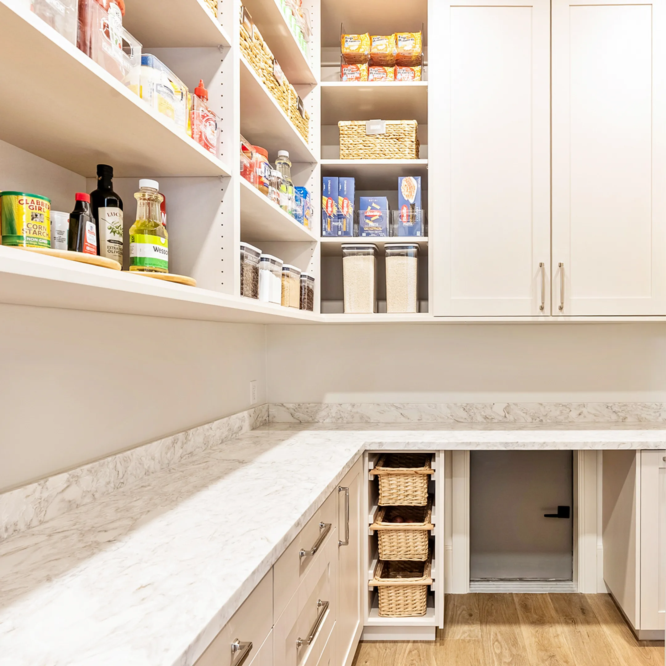Modern custom kitchen cabinets in a bright home