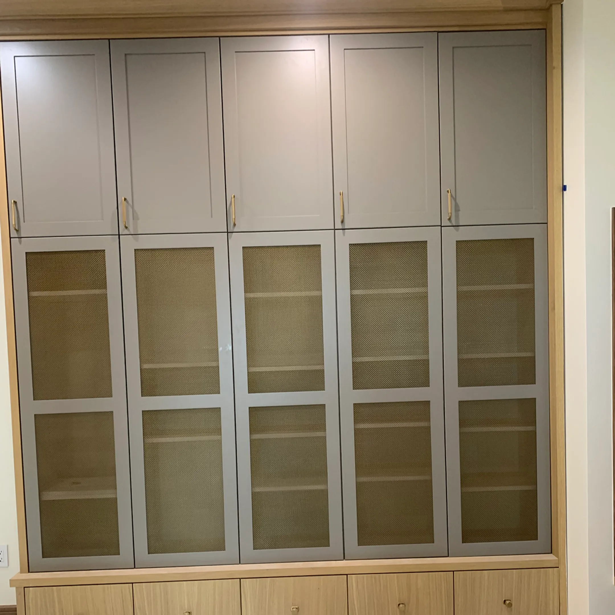 Custom cabinet installation in an organized home