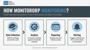 Four automated components of a continuous monitoring system workflow