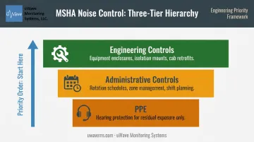 Three-tier mining noise and vibration control hierarchy from engineering to PPE