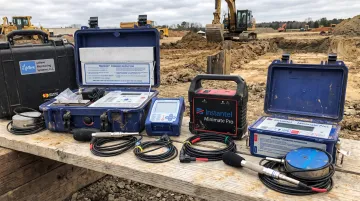 uWave Instantel seismograph equipment lineup for jobsite vibration monitoring