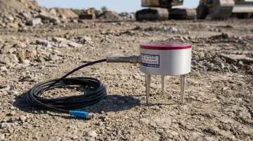 Instantel Micromate and Minimate Pro seismographs deployed on outdoor construction site