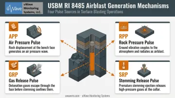 Four airblast generation mechanisms APP RPP GRP SRP process diagram