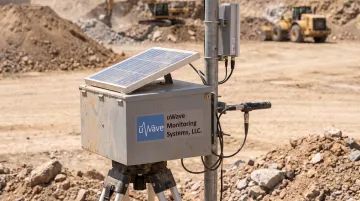 uWave remote noise monitoring station with solar panel and cellular gateway