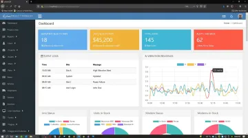 uWave cloud monitoring portal dashboard displaying real-time vibration and sound event data