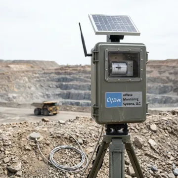 Remote vibration monitor at an active mining site