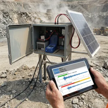 Remote monitoring equipment at a mining site