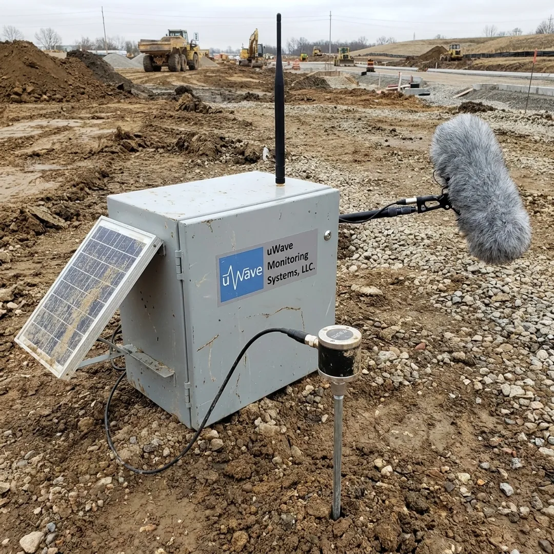 Remote vibration monitoring equipment setup
