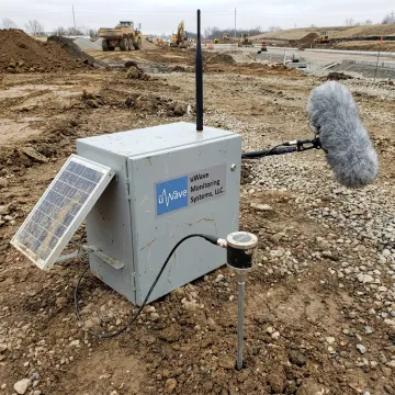 Remote vibration monitoring equipment setup
