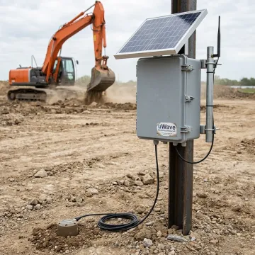 Remote vibration monitoring system at construction site