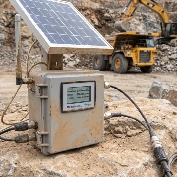 Remote vibration monitoring equipment at a mining operation