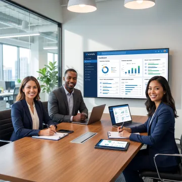 Audit team using centralized compliance platform