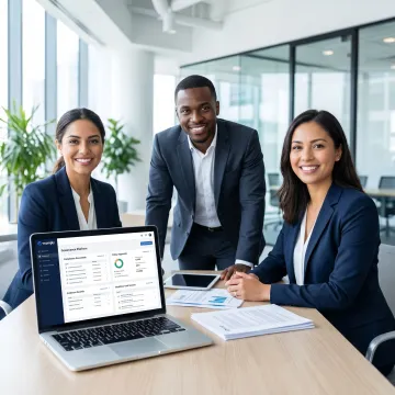 Team using compliance management platform