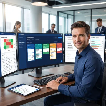 Audit workflow steps on compliance software