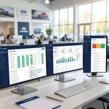 Automotive compliance software dashboard