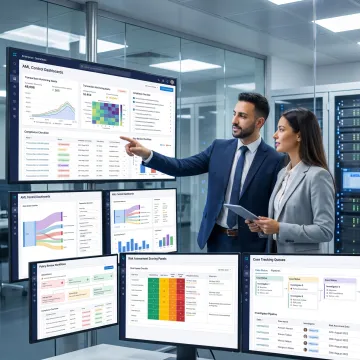 Compliance team managing AML controls