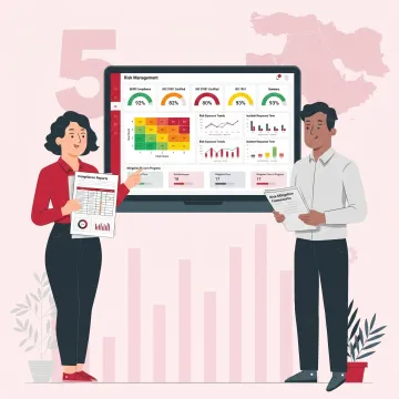 Business risk management dashboard and team review