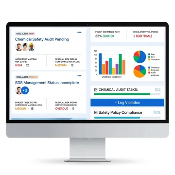 Chemical compliance software dashboard