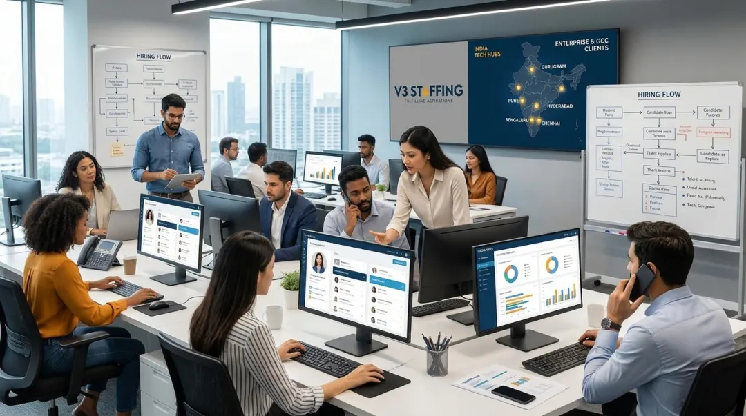 V3 Staffing recruitment team sourcing data science talent for enterprises
