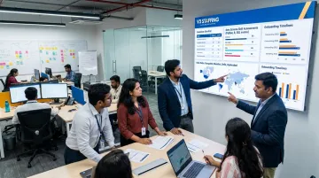 V3 Staffing team reviewing pre-vetted data science contractor profiles