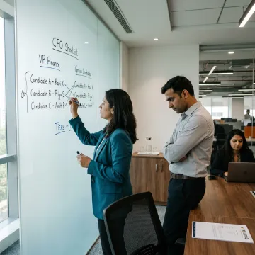 Recruitment team mapping accounting leadership candidates