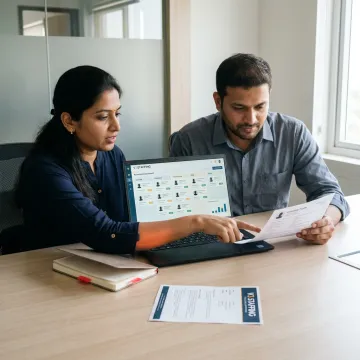Recruitment team reviewing candidate profiles
