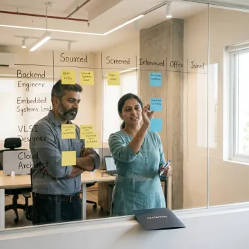 Recruiters planning an engineering hiring process