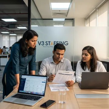 Recruitment team managing structured hiring process