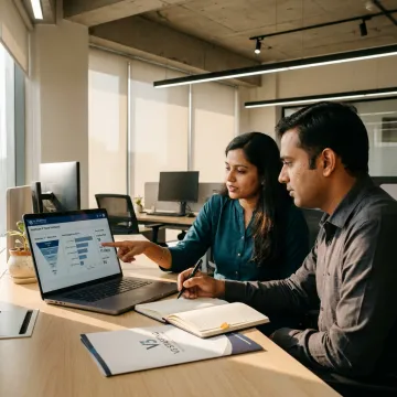Healthcare IT staffing professionals reviewing digital health systems