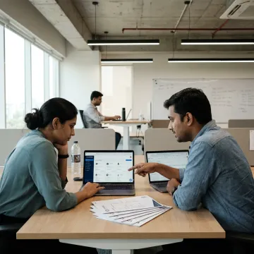Cybersecurity recruitment specialists reviewing candidate profiles