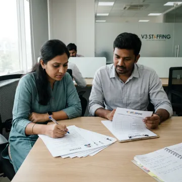 Recruitment team screening healthcare QA candidates