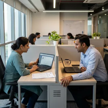 Recruitment team reviewing IT candidate profiles