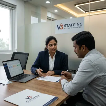 Recruiter coordinating contract worker onboarding
