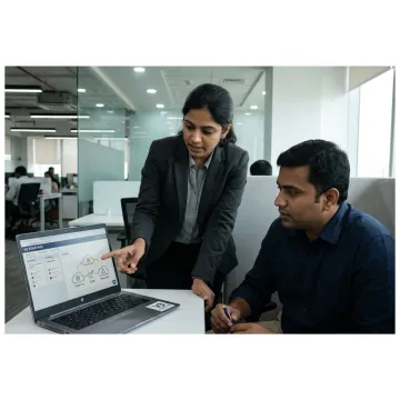 DevOps and cloud staffing team reviewing infrastructure architecture