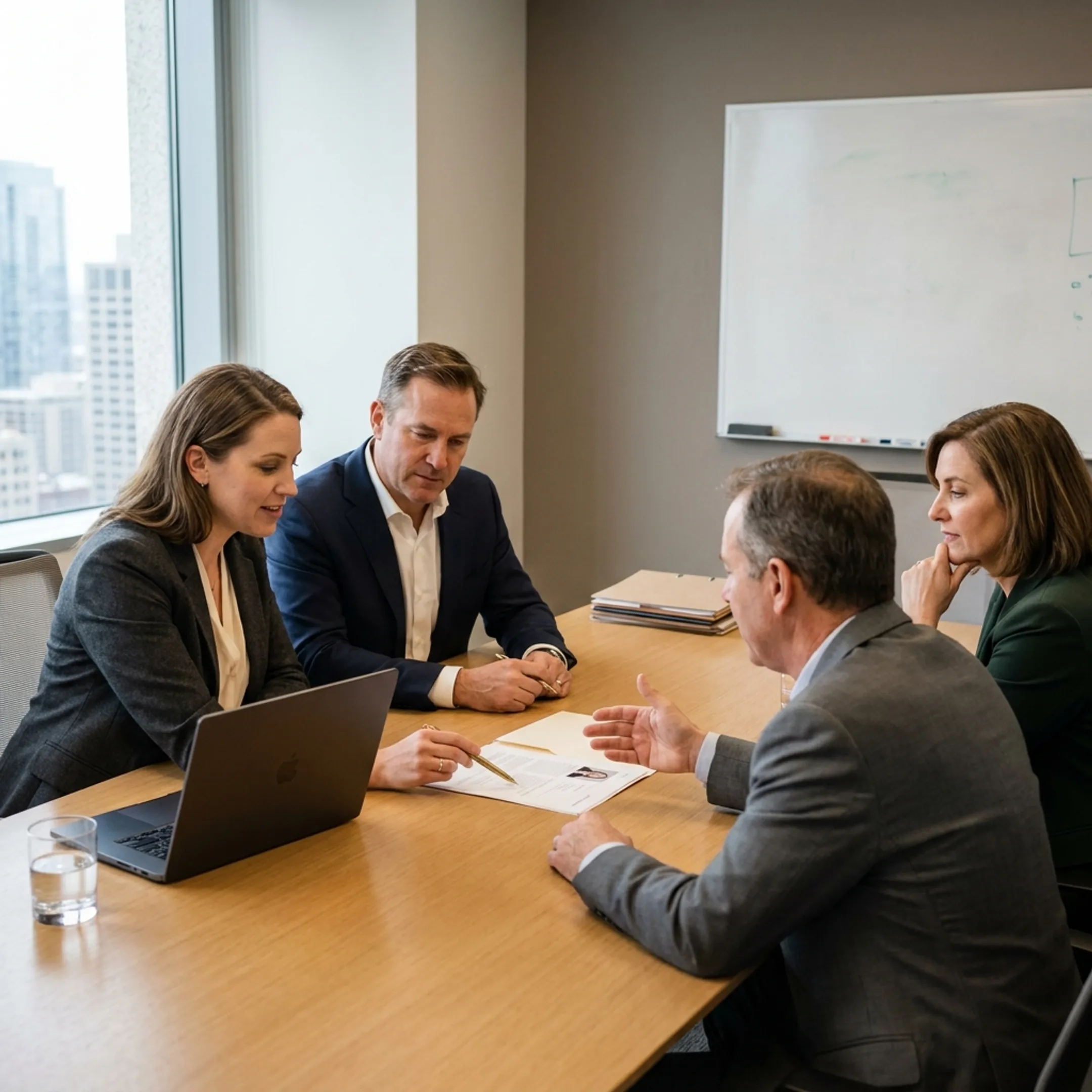 Executive recruiter discussing Chief Data Officer candidates with business leaders