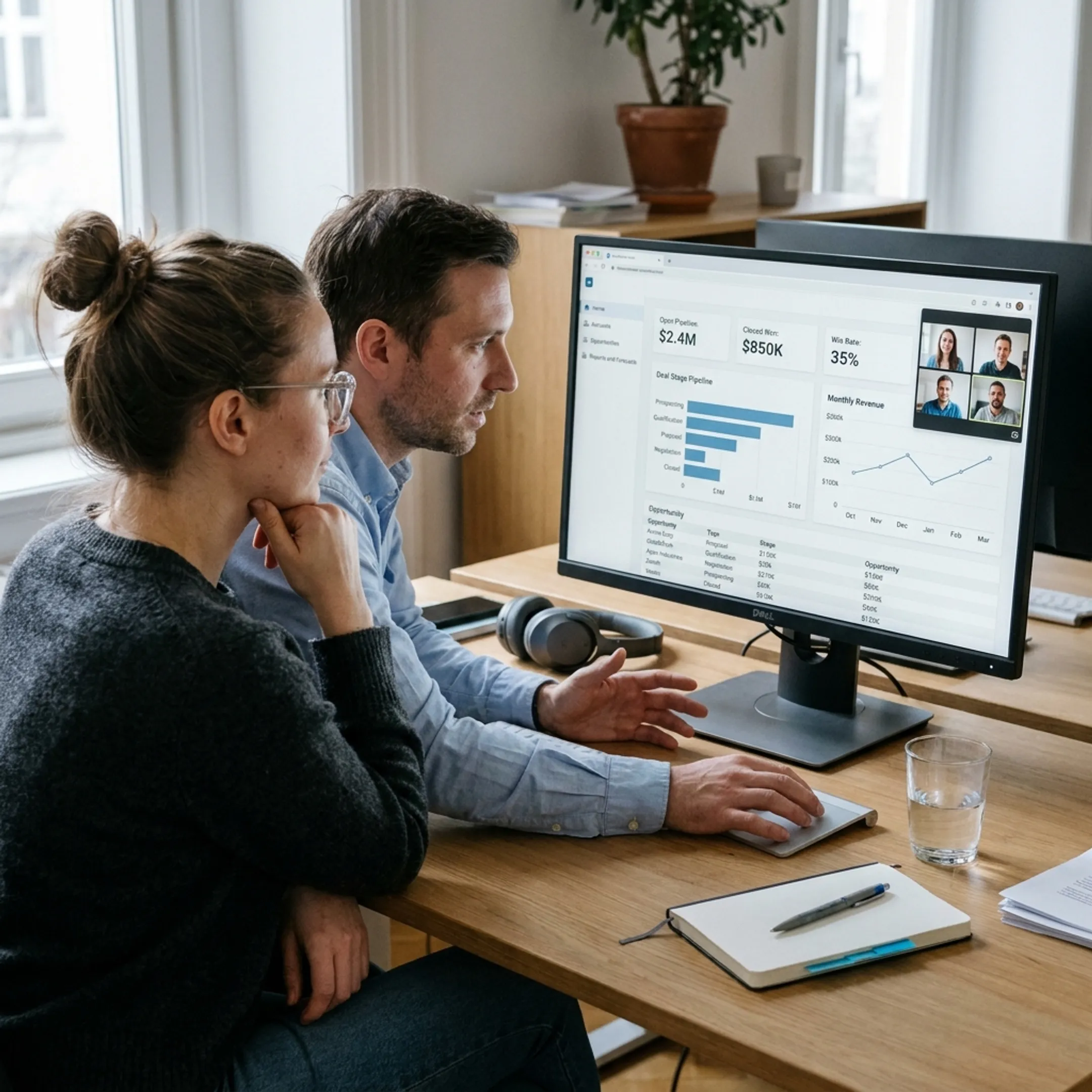 Remote Salesforce developers collaborating on a digital project
