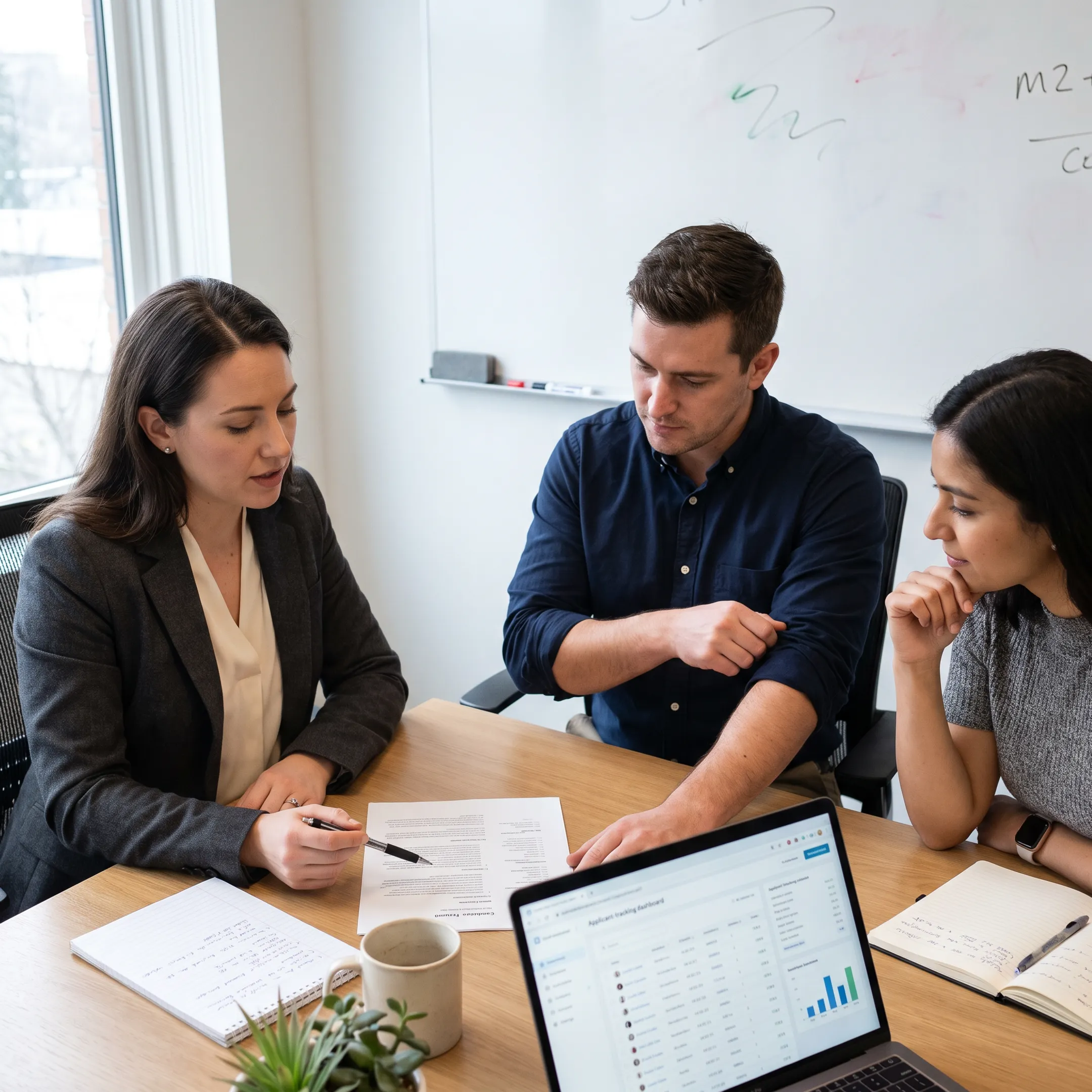 Hiring specialists discussing data science and machine learning recruitment