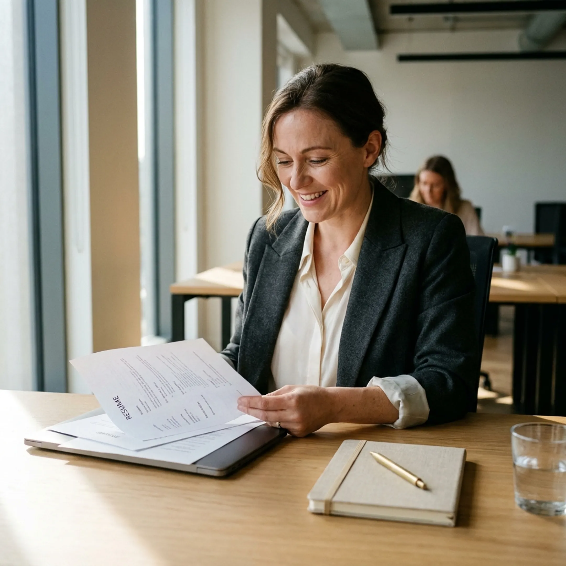 Finance recruiter reviewing candidate qualifications