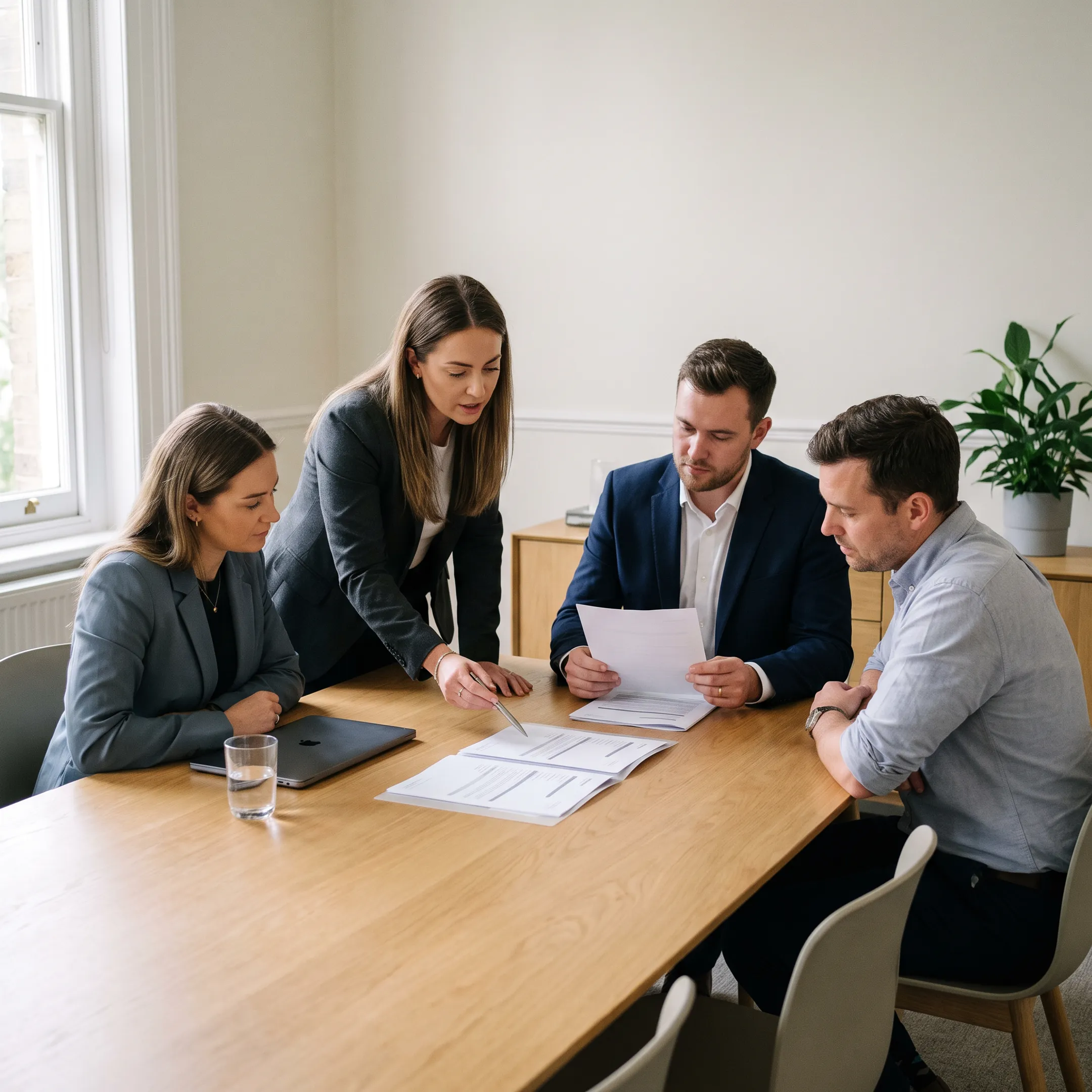 Recruiter discussing accounting talent with business leaders
