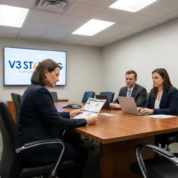 Executive search consultants reviewing finance leadership candidates