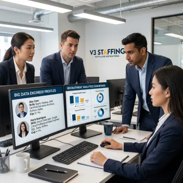 Recruiters reviewing big data engineer profiles