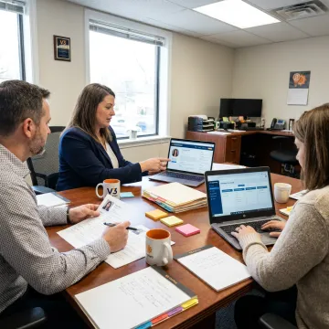Recruitment team reviewing candidate shortlist