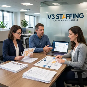 Contract staffing workflow with onboarding documents