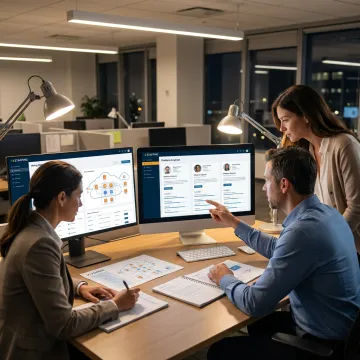 Platform engineer recruitment team reviewing technical candidates