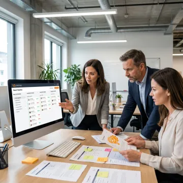 Recruitment team planning large scale hiring