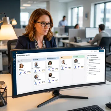 Recruiter coordinating DevOps hiring process with candidate pipeline