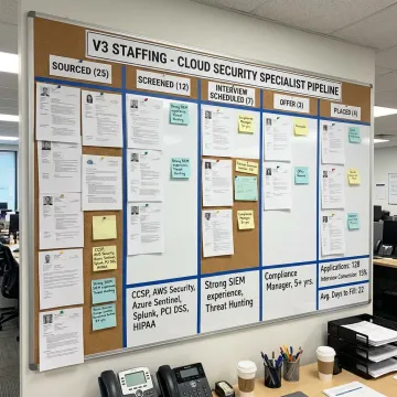 Recruitment workflow for cloud security engineers